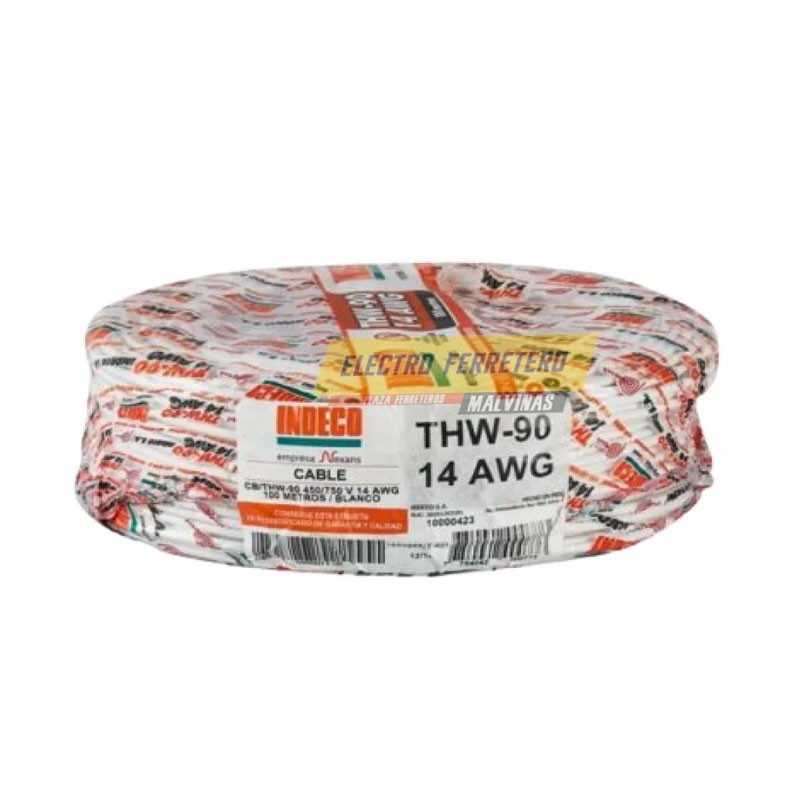 Cable THW-90+ 14AWG, 750V aislamiento PVC azul, clase 2 Cable THW-90+ 14AWG, 750V aislamiento PVC azul, clase 2