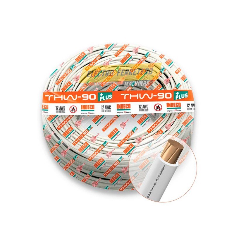 Cable TW-80 +plus 450/750 V 12 AWG Resistente a la humedad, químicos y