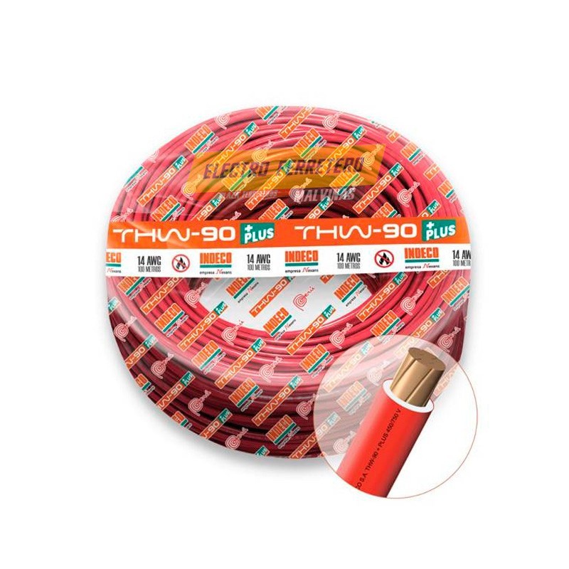 Cable TW-80 +plus 450/750 V 14 AWG Resistente a la humedad, químicos
